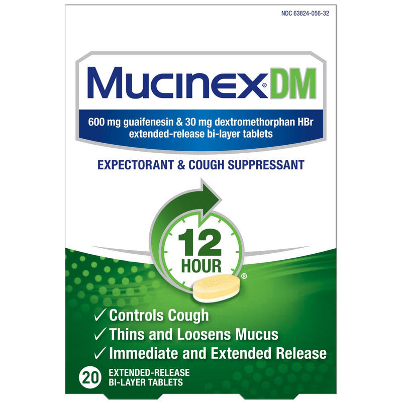 Mucinex Mucinex DM Expectorant & Cough Suppressant, 12 Hour, Tablets Health & Beauty White Smoke