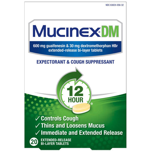 Mucinex Mucinex DM Expectorant & Cough Suppressant, 12 Hour, Tablets Health & Beauty White Smoke