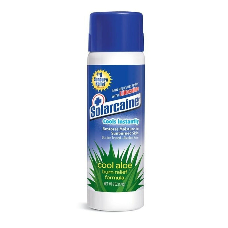 Solarcaine Solarcaine Cool Aloe Burn Relief Formula Pain Relieving Spray With Lidocaine 6 Oz. Aerosol Can Skin Care White Smoke