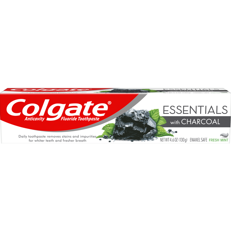Colgate Colgate Essentials Charcoal Fluoride Toothpaste, Fresh Mint, 4.6 Oz Toothpaste