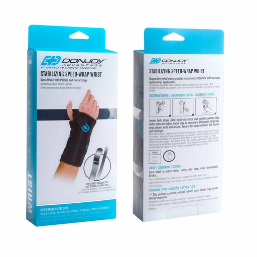 DonJoy DonJoy Stabilizing Speed Wrist Wrap, Right, Black First Aid