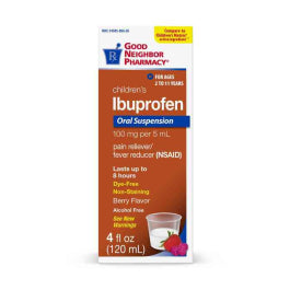 Good Neighbor Pharmacy Good Neighbor Pharmacy GNP Ibuprofen Suspension Dye Free Berry 4 Oz Medicine & Drugs