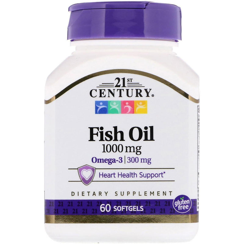 21st Century 21st Century Fish Oil, 1000 Mg, 60 Softgels Vitamins & Supplements