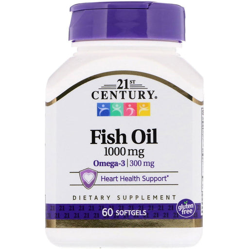 21st Century 21st Century Fish Oil, 1000 Mg, 60 Softgels Vitamins & Supplements