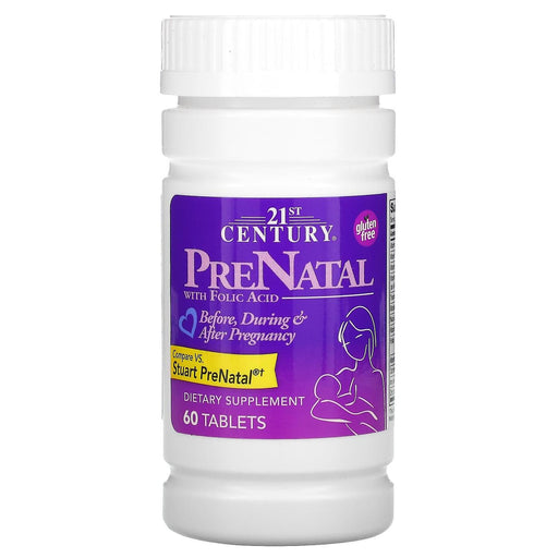 21st Century 21st Century Prenatal With Folic Acid 60 Tablets Vitamins & Supplements