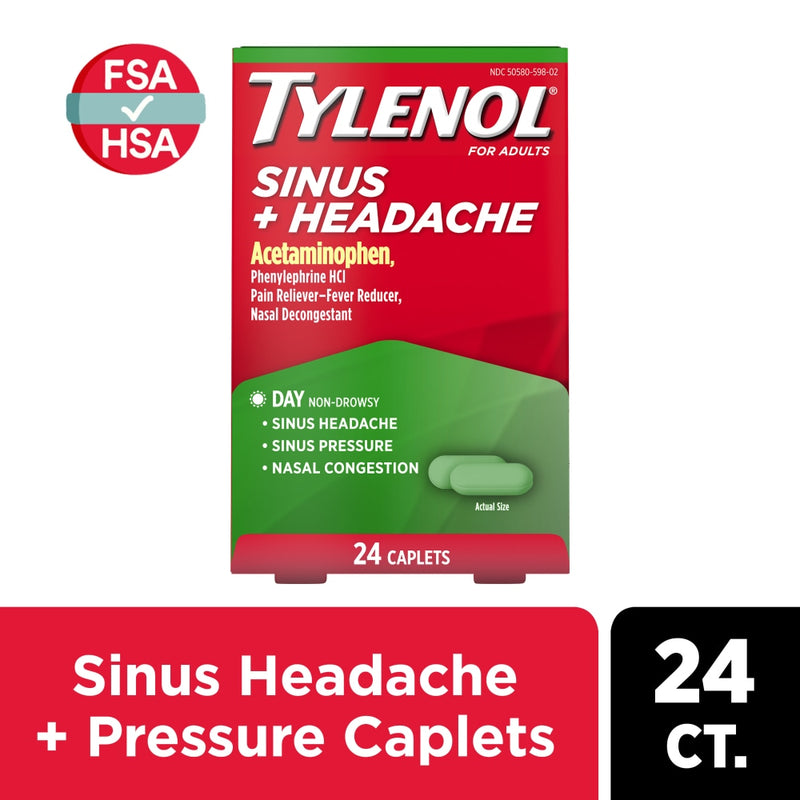 Tylenol Tylenol Sinus + Headache Non-Drowsy Daytime Caplets Health & Beauty