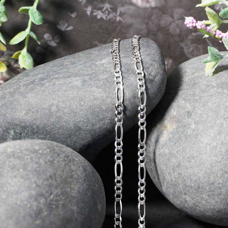 Bids.com 3.0mm 14k White Gold Solid Figaro Chain Necklaces