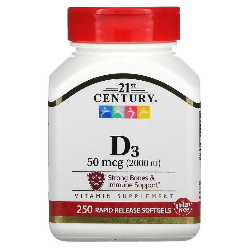 21st Century 21st Century Vitamin D3 2000 IU - 250 Softgels Vitamins & Supplements