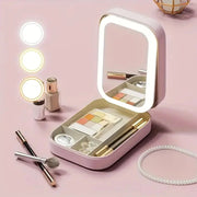 Mill's Beauty Supply LED Mirror Makeup Storage Box Portable Travel Makeup Case Cosmetic Bag Large-Capacity Make up Storage Box Makeup Accessories