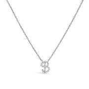 Bids.com 10K White Gold Diamond Accent "A" Initial Script Style Pendant Necklace Necklaces
