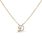 Bids.com 10K White Gold Diamond Accent "A" Initial Script Style Pendant Necklace Necklaces