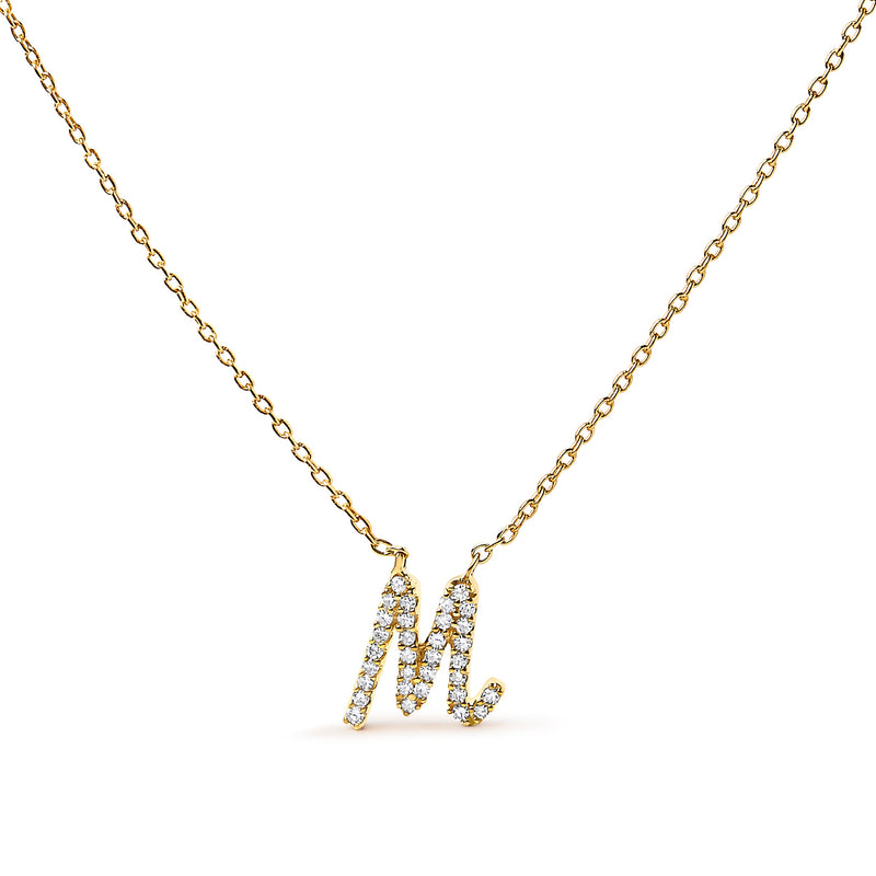 Bids.com 10K White Gold Diamond Accent "A" Initial Script Style Pendant Necklace Necklaces