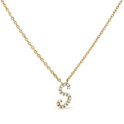 Bids.com 10K White Gold Diamond Accent "A" Initial Script Style Pendant Necklace Necklaces