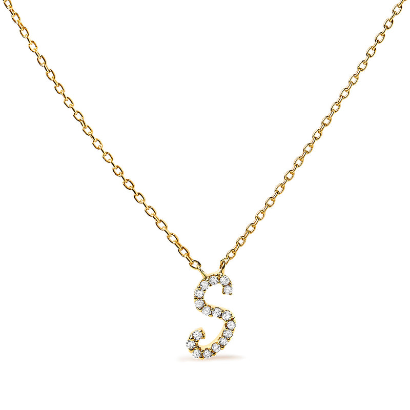 Bids.com 10K White Gold Diamond Accent "A" Initial Script Style Pendant Necklace Necklaces