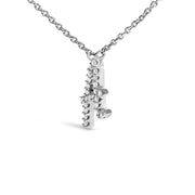 Bids.com 10K White Gold Diamond Accent "A" Initial Script Style Pendant Necklace Necklaces