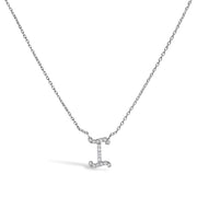Bids.com 10K White Gold Diamond Accent "A" Initial Script Style Pendant Necklace Necklaces