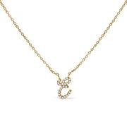 Bids.com 10K White Gold Diamond Accent "A" Initial Script Style Pendant Necklace Necklaces