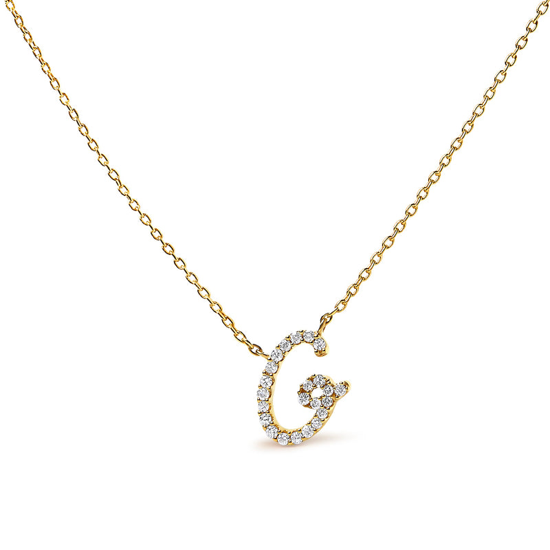 Bids.com 10K White Gold Diamond Accent "A" Initial Script Style Pendant Necklace Necklaces
