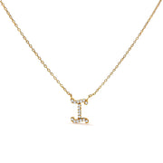 Bids.com 10K White Gold Diamond Accent "A" Initial Script Style Pendant Necklace Necklaces