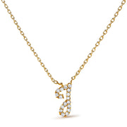 Bids.com 10K White Gold Diamond Accent "A" Initial Script Style Pendant Necklace Necklaces