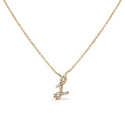 Bids.com 10K White Gold Diamond Accent "A" Initial Script Style Pendant Necklace Necklaces