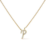 Bids.com 10K White Gold Diamond Accent "A" Initial Script Style Pendant Necklace Necklaces