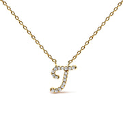 Bids.com 10K White Gold Diamond Accent "A" Initial Script Style Pendant Necklace Necklaces