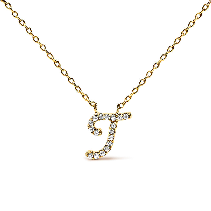 Bids.com 10K White Gold Diamond Accent "A" Initial Script Style Pendant Necklace Necklaces