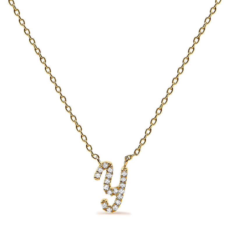 Bids.com 10K White Gold Diamond Accent "A" Initial Script Style Pendant Necklace Necklaces