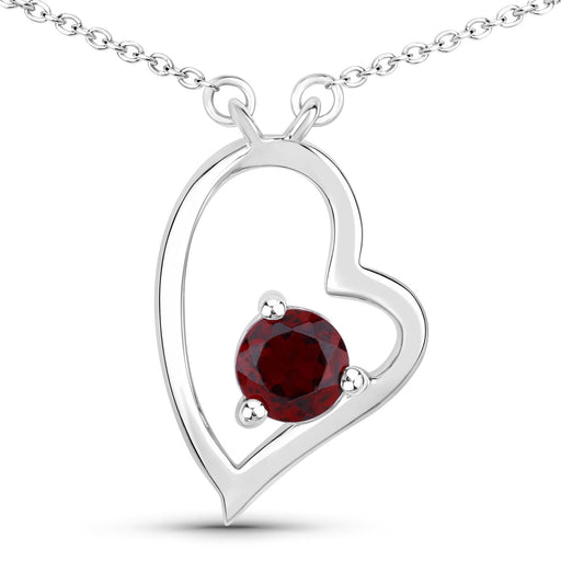 Bids.com 0.60 Carat Genuine Garnet .925 Sterling Silver Necklace Necklaces