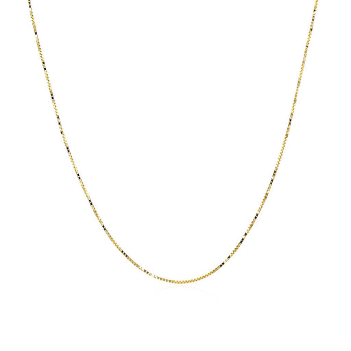 Bids.com 14k Yellow Gold Classic Box Chain 0.6mm Necklaces