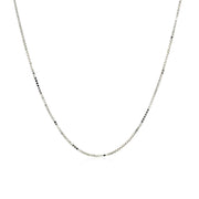 Bids.com 14k White Gold Adjustable Box Chain 0.7mm Necklaces
