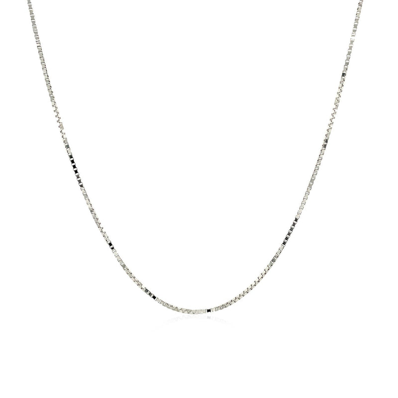Bids.com 14k White Gold Adjustable Box Chain 0.7mm Necklaces