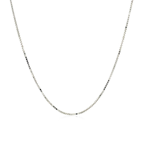 Bids.com 14k White Gold Adjustable Box Chain 0.7mm Necklaces