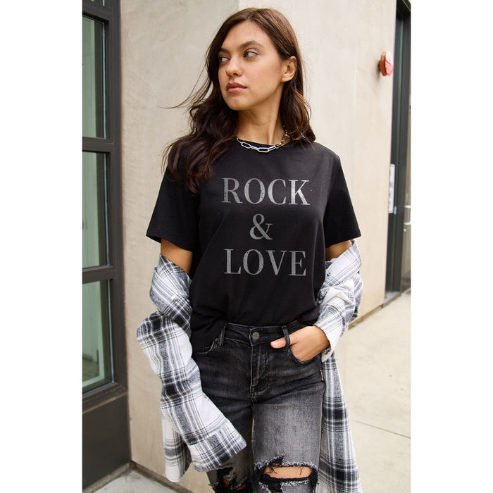 Simply Love ROCK ＆ LOVE Short Sleeve T-Shirt