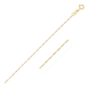 Bids.com 14k Yellow Gold Singapore Chain 0.6mm Necklaces