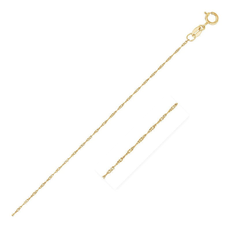 Bids.com 14k Yellow Gold Singapore Chain 0.6mm Necklaces