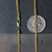 Bids.com 14k Yellow Gold 2.8mm Light Weight Wheat Chain Necklaces