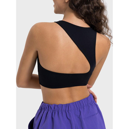 Cutout Round Neck Active Tank