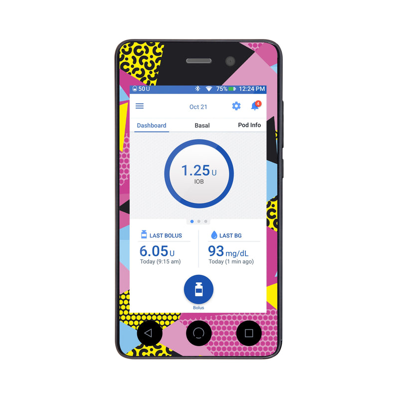 Peelz 90's Neon Sticker for Omnipod DASH® PDM – Pump Peelz Peelz/Stickers