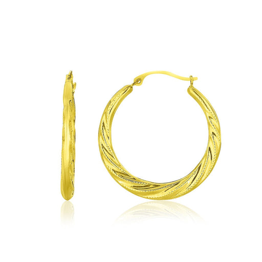 Bids.com 10k Yellow Gold Graduated Twisted Hoop Earrings Earrings