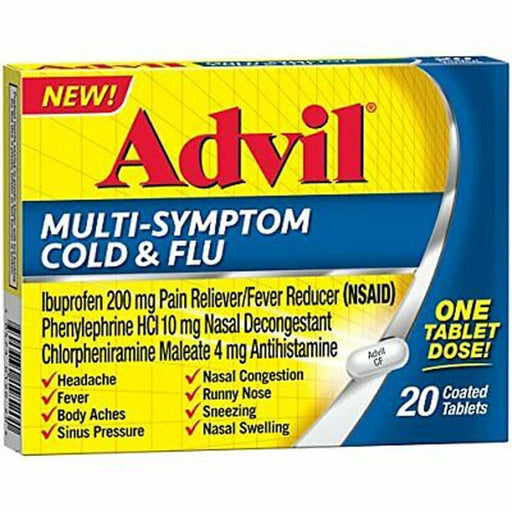 Advil Advil Cold & Flu, Multi Symptom, Coated Tablets Health & Beauty