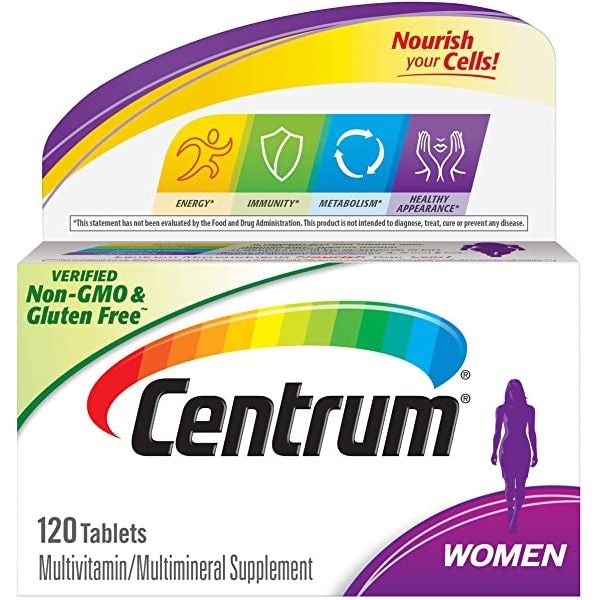Centrum Centrum Multivitamin For Women, Multivitamin/Multimineral Supplement With Iron, Vitamins D3, B And Antioxidants Vitamins & Supplements