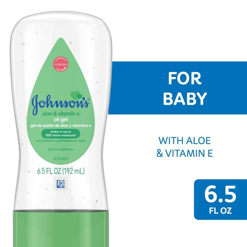 Johnson's Baby Johnson's Baby Oil Gel With Aloe Vera & Vitamin E - 6.5 Fl Oz Baby & Toddler