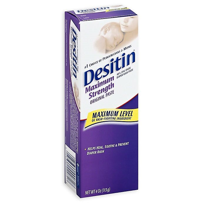 Desitin Desitin Maximum Strength Baby Diaper Rash Cream With 40% Zinc Oxide For Treatment, Relief & Prevention, Hypoallergenic, Phthalate- & Paraben-Free Paste, 4 Oz Diaper Rash Treatments