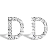 Bids.com 10K White Gold 1/10 Cttw Diamond Initial â€œAâ€ Stud Earring Earrings