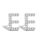 Bids.com 10K White Gold 1/10 Cttw Diamond Initial â€œAâ€ Stud Earring Earrings