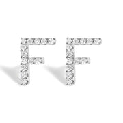 Bids.com 10K White Gold 1/10 Cttw Diamond Initial â€œAâ€ Stud Earring Earrings