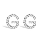 Bids.com 10K White Gold 1/10 Cttw Diamond Initial â€œAâ€ Stud Earring Earrings