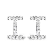 Bids.com 10K White Gold 1/10 Cttw Diamond Initial â€œAâ€ Stud Earring Earrings